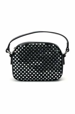 SHORTIE EMBELLISHED BLACK PURSE