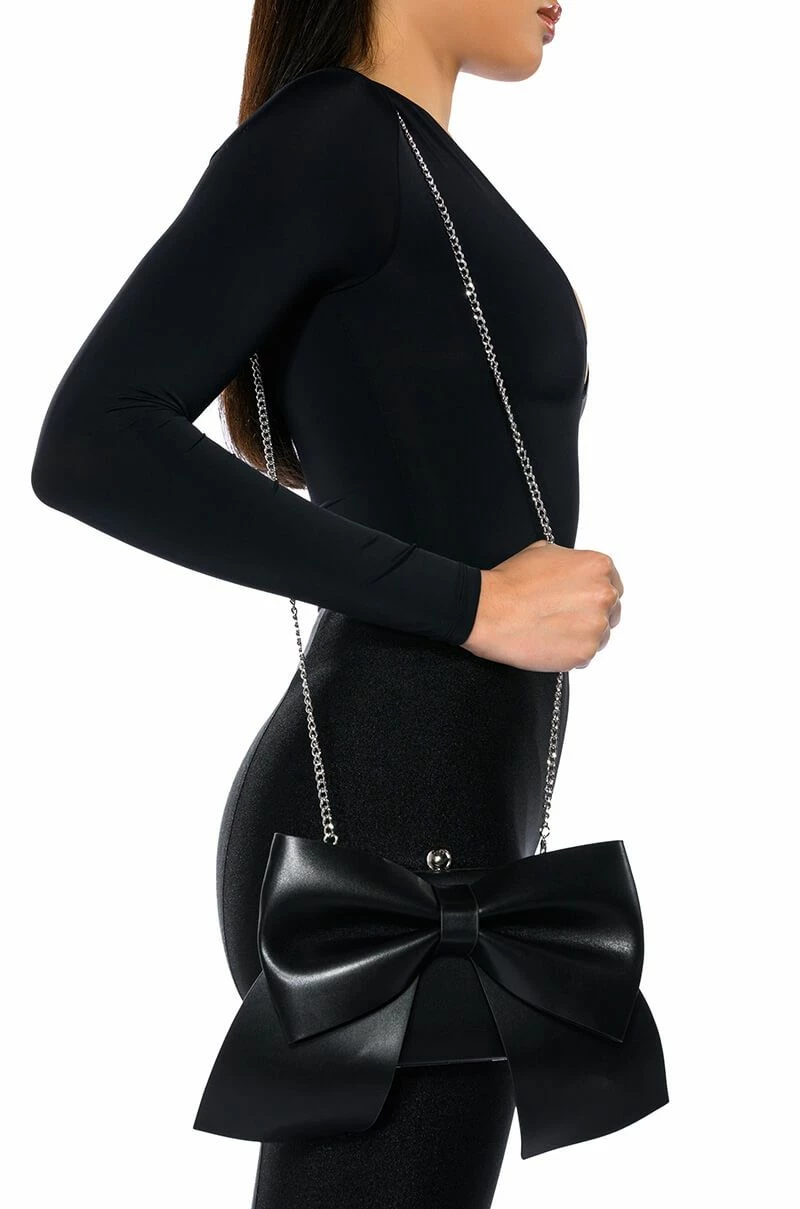 SITTING PRETTY FAUX LEATHER CLUTCH - Image 4