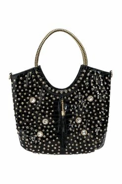 STARRY EYED EMBELLISHED CROC PURSE