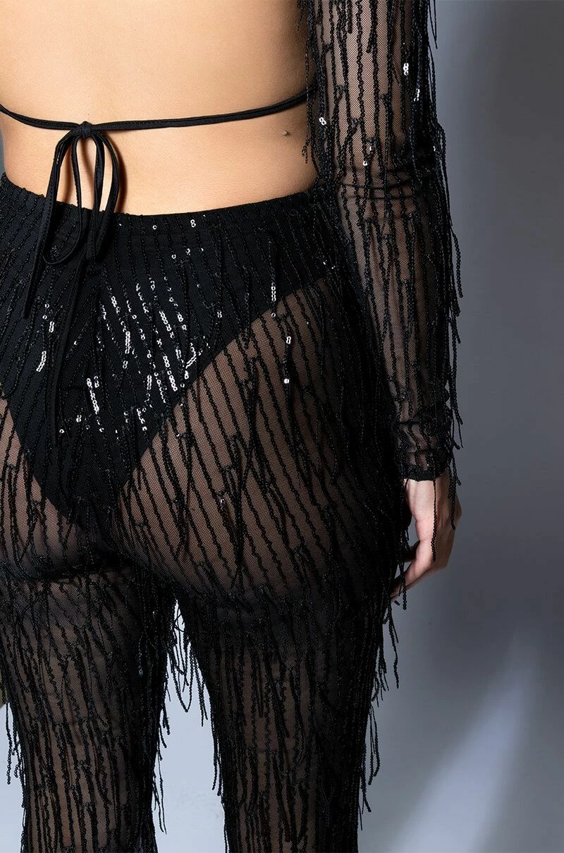 TONIGHT IS THE NIGHT SEQUIN PANTS - Image 3