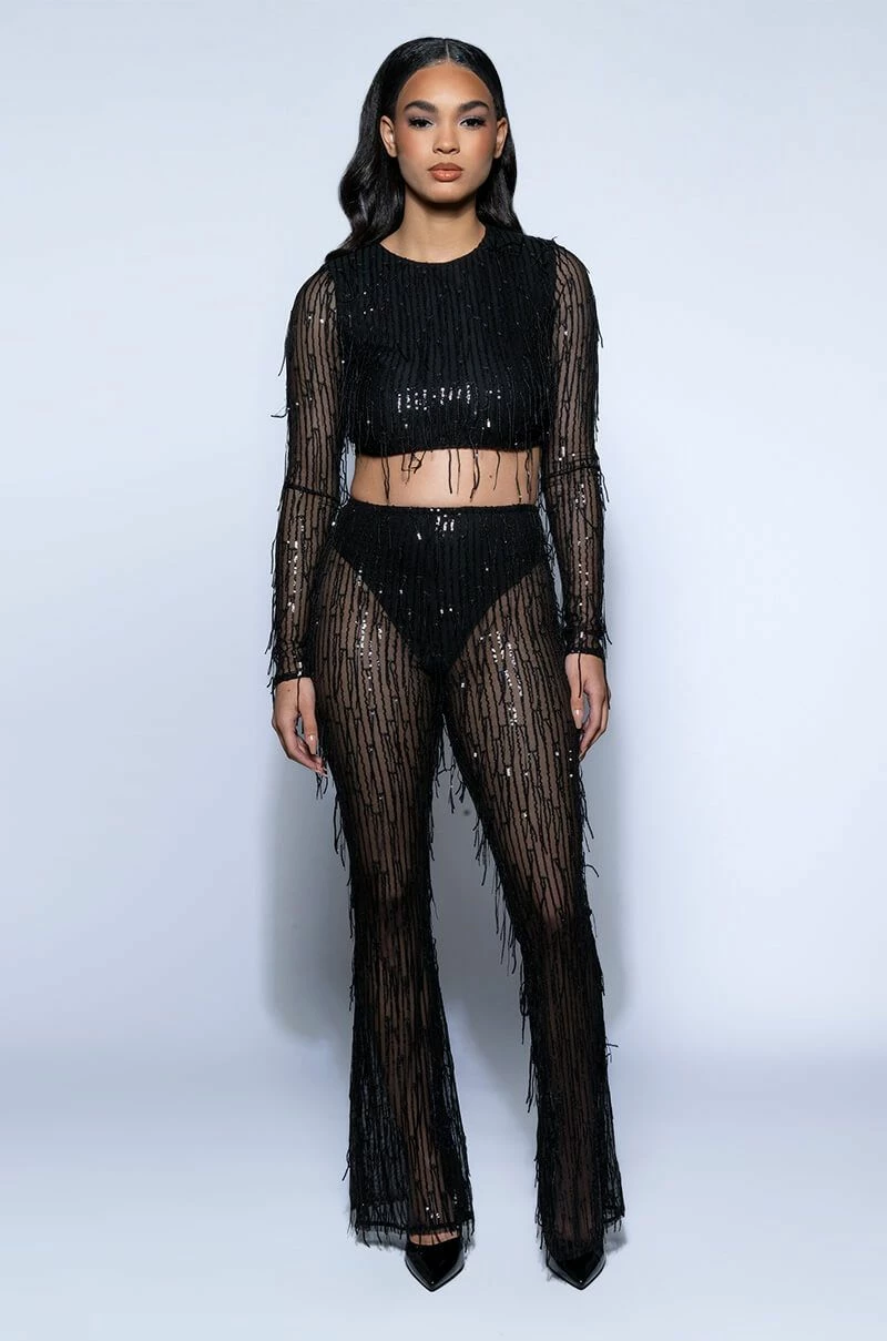 TONIGHT IS THE NIGHT SEQUIN PANTS - Image 4