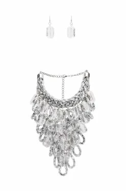 TOO ICY EMBELLISHED STATEMENT NECKLACE SET